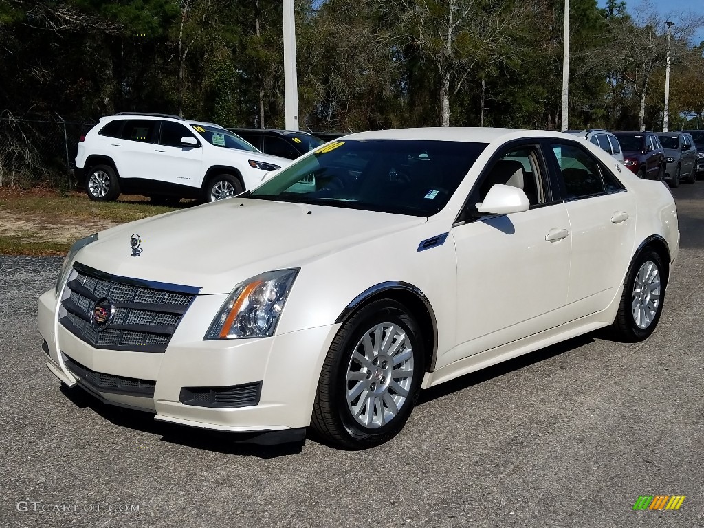 2010 CTS 3.0 Sedan - White Diamond Tricoat / Light Titanium/Ebony photo #1