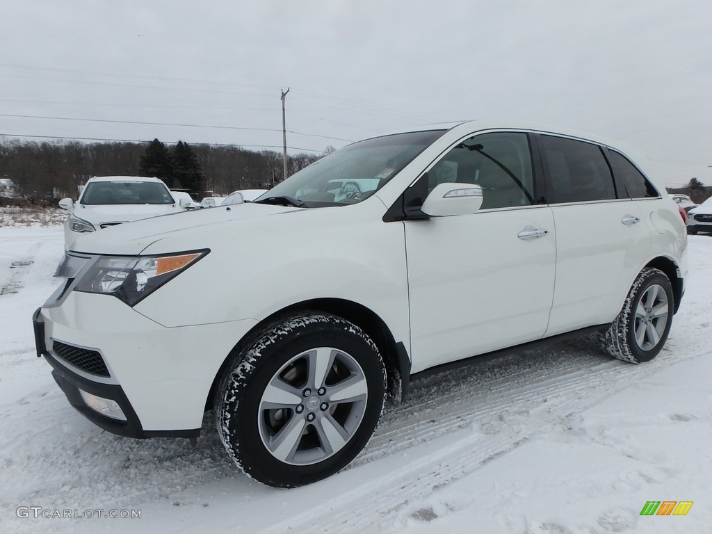 2012 MDX SH-AWD Technology - Aspen White Pearl II / Parchment photo #1