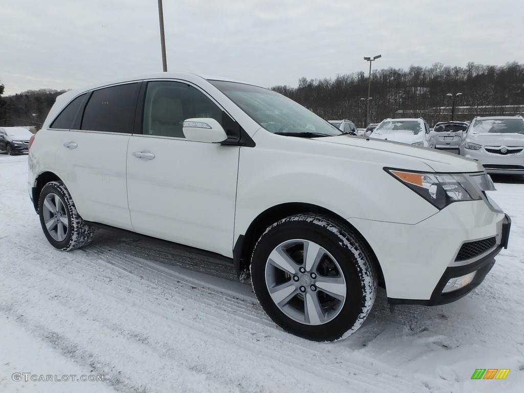 2012 MDX SH-AWD Technology - Aspen White Pearl II / Parchment photo #4