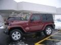 2007 Red Rock Crystal Pearl Jeep Wrangler Sahara 4x4  photo #1