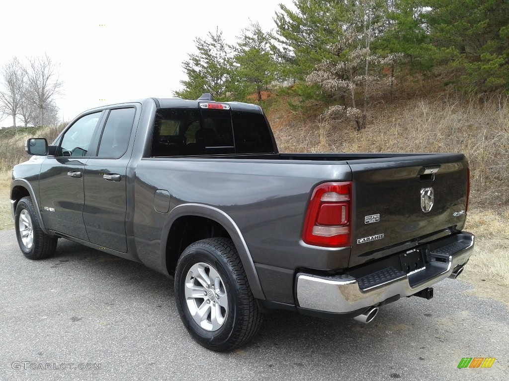2019 1500 Laramie Quad Cab 4x4 - Granite Crystal Metallic / Black photo #8