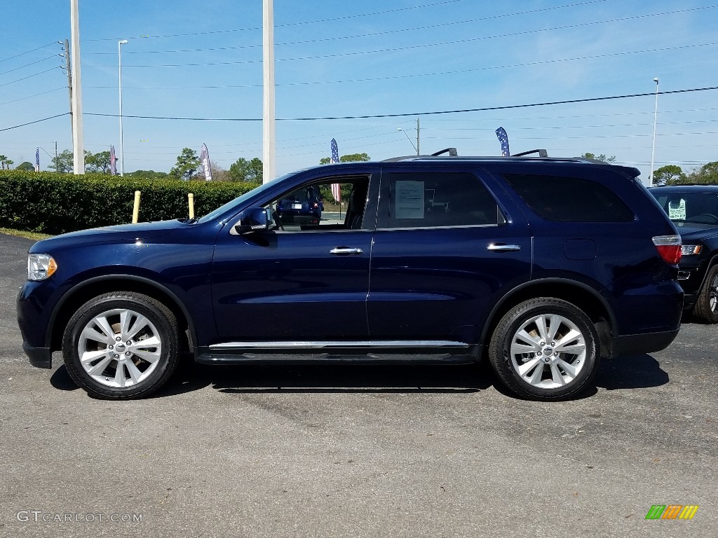 2013 Durango Crew - True Blue Pearl / Dark Graystone/Medium Graystone photo #2