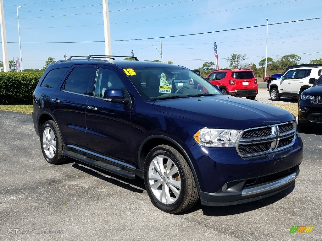 2013 Durango Crew - True Blue Pearl / Dark Graystone/Medium Graystone photo #7