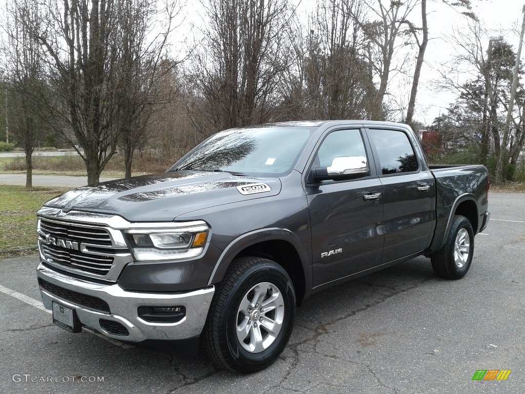 2019 1500 Laramie Crew Cab 4x4 - Granite Crystal Metallic / Black photo #2