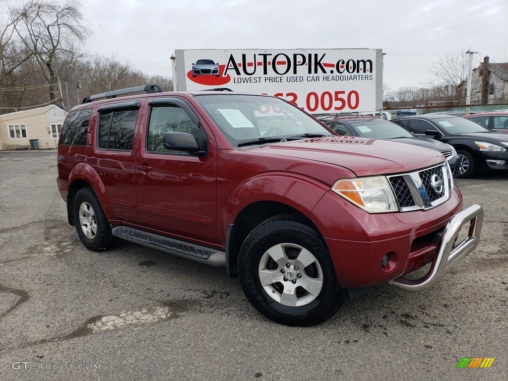 2005 Pathfinder XE 4x4 - Red Brawn Pearl / Desert photo #1