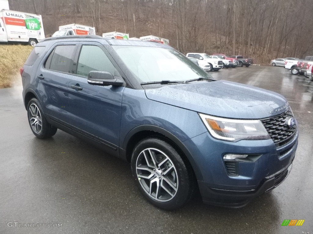 2019 Explorer Sport 4WD - Blue Metallic / Medium Black photo #3