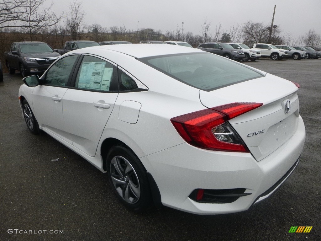 2019 Civic LX Sedan - Platinum White Pearl / Black photo #3