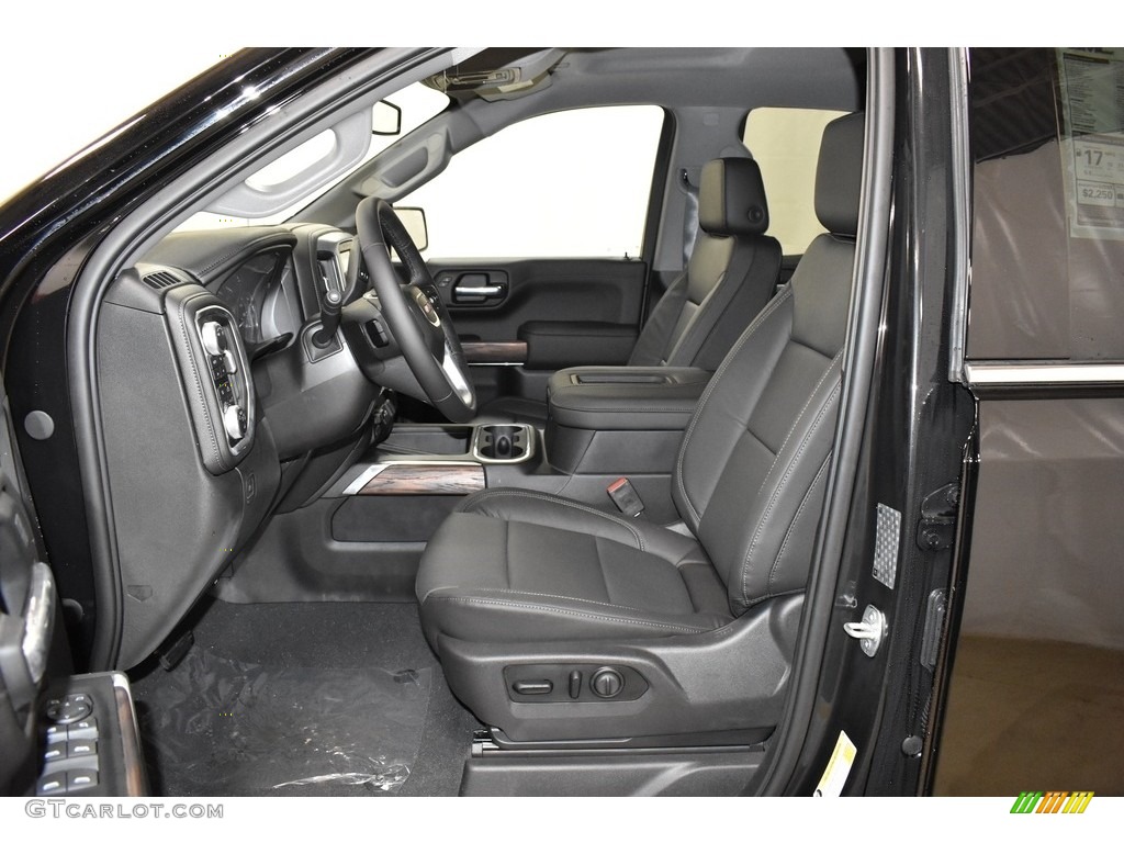 Jet Black Interior 2019 GMC Sierra 1500 SLT Double Cab 4WD Photo #131808910