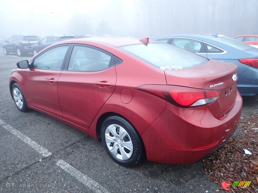 2016 Elantra Value Edition - Red / Beige photo #2