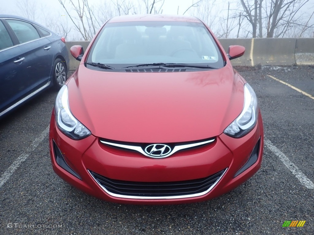 2016 Elantra Value Edition - Red / Beige photo #3