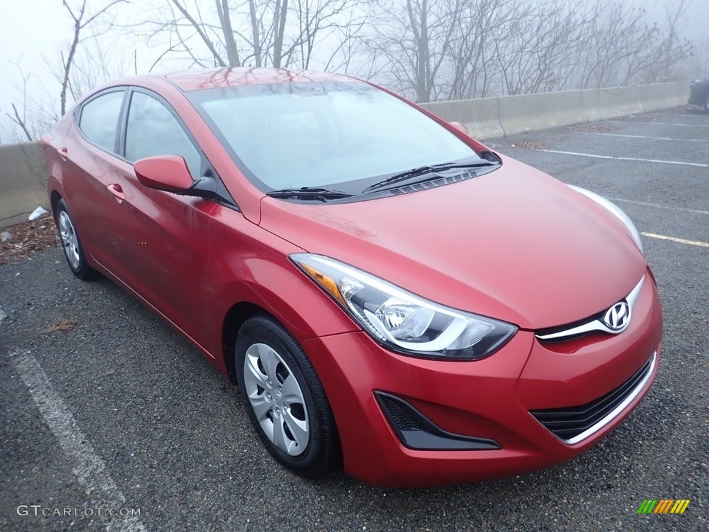 2016 Elantra Value Edition - Red / Beige photo #4