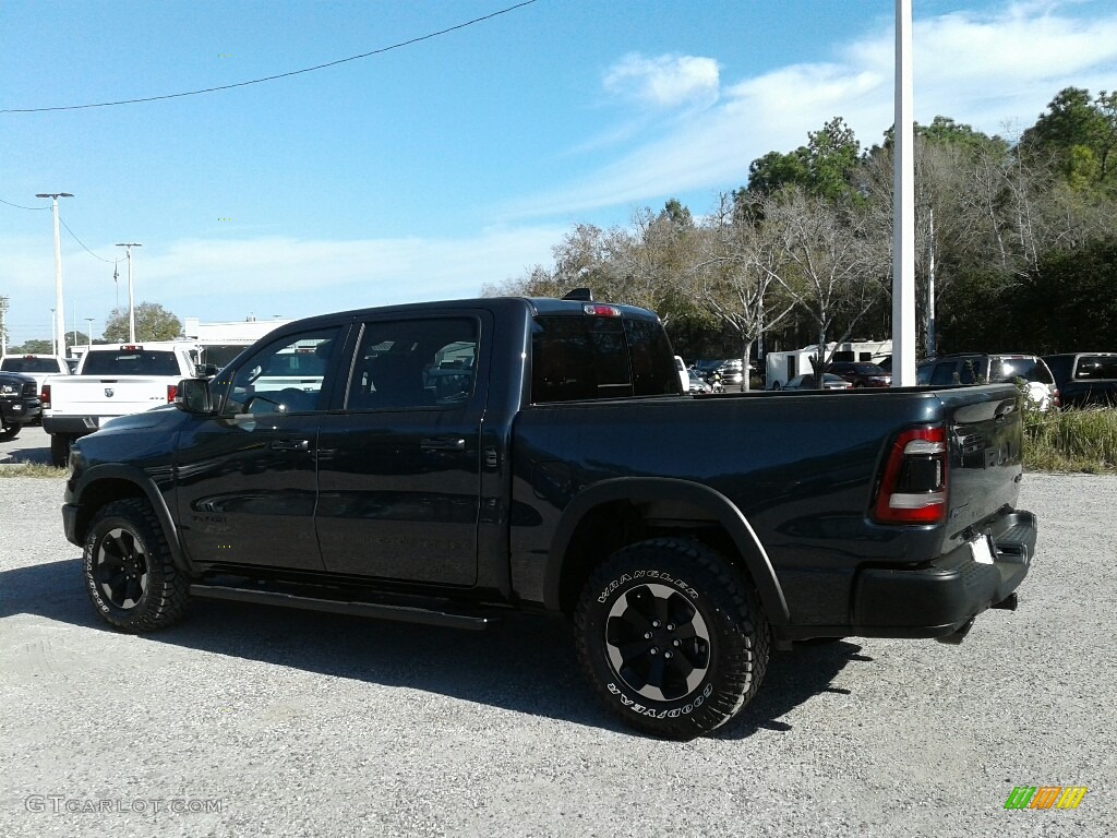 2019 1500 Rebel Crew Cab 4x4 - Maximum Steel Metallic / Black/Red photo #3