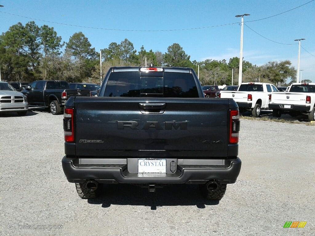 2019 1500 Rebel Crew Cab 4x4 - Maximum Steel Metallic / Black/Red photo #4