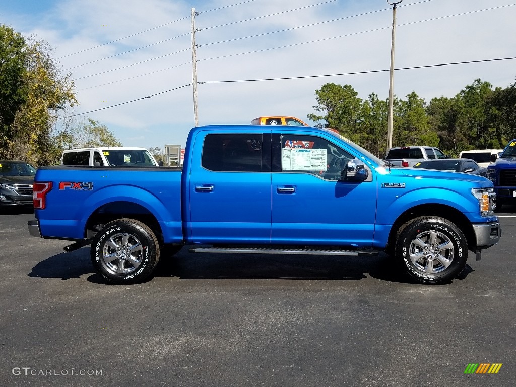 2019 F150 XLT SuperCrew 4x4 - Velocity Blue / Earth Gray photo #6