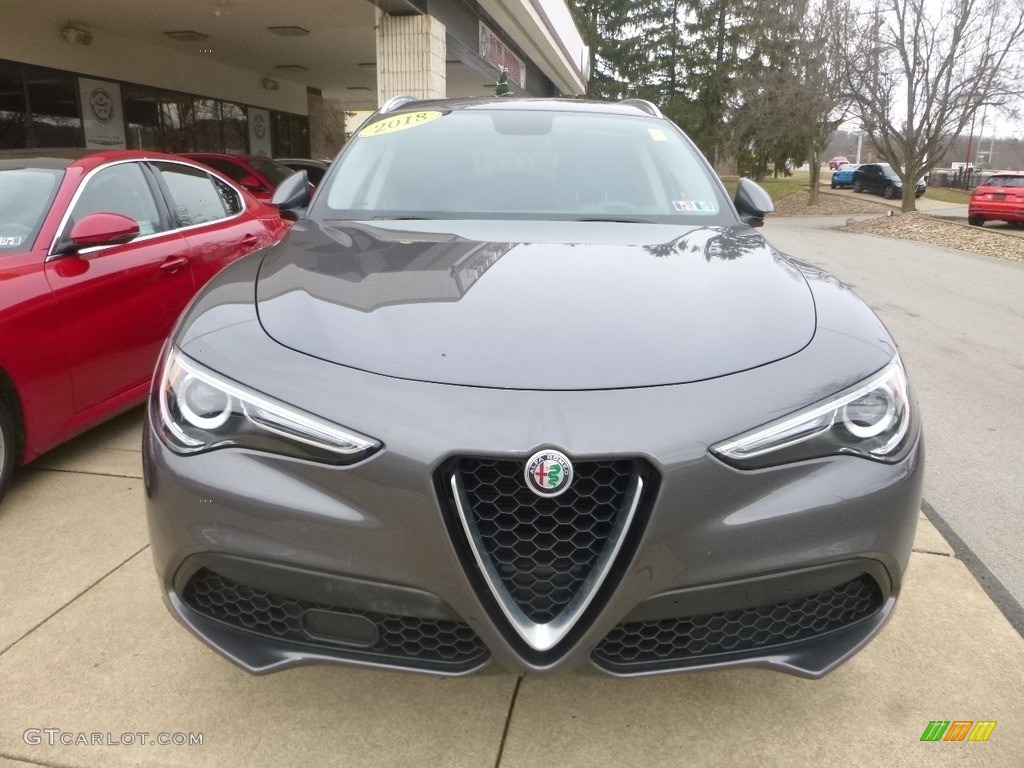 2018 Stelvio AWD - Vesuvio Gray Metallic / Black/Black photo #12