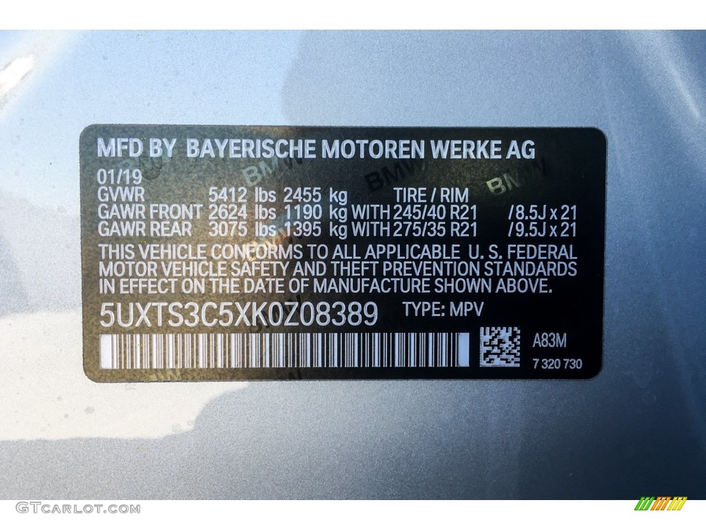 2019 X3 M40i - Glacier Silver Metallic / Black photo #11