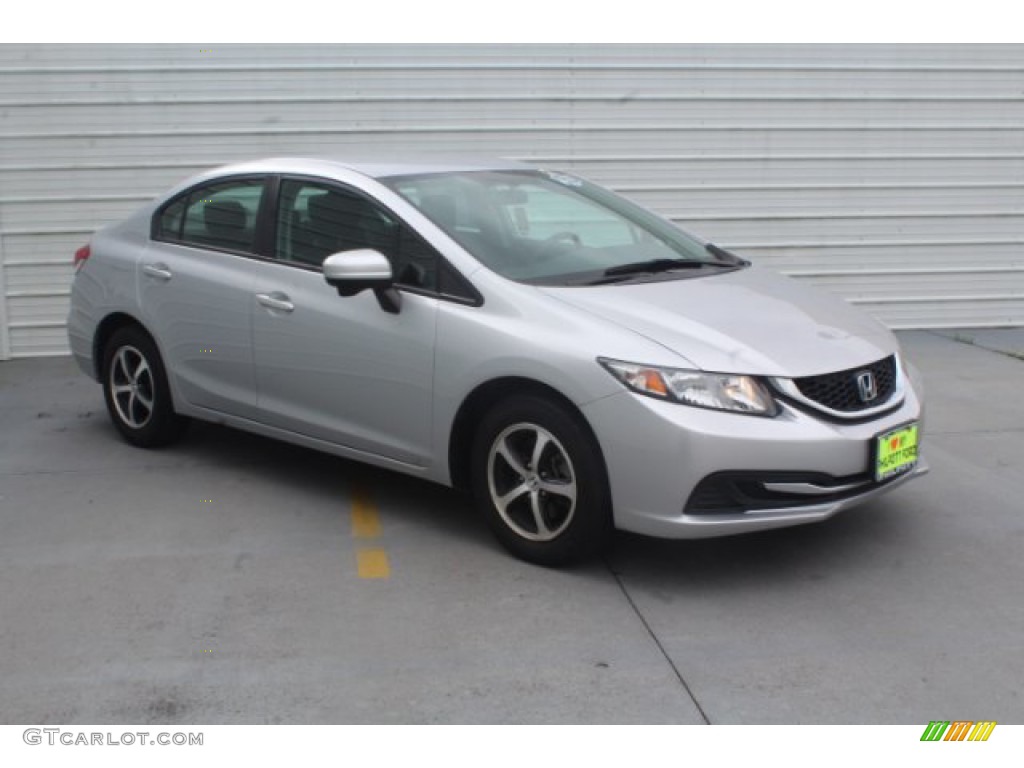 2015 Civic SE Sedan - Alabaster Silver Metallic / Black photo #2