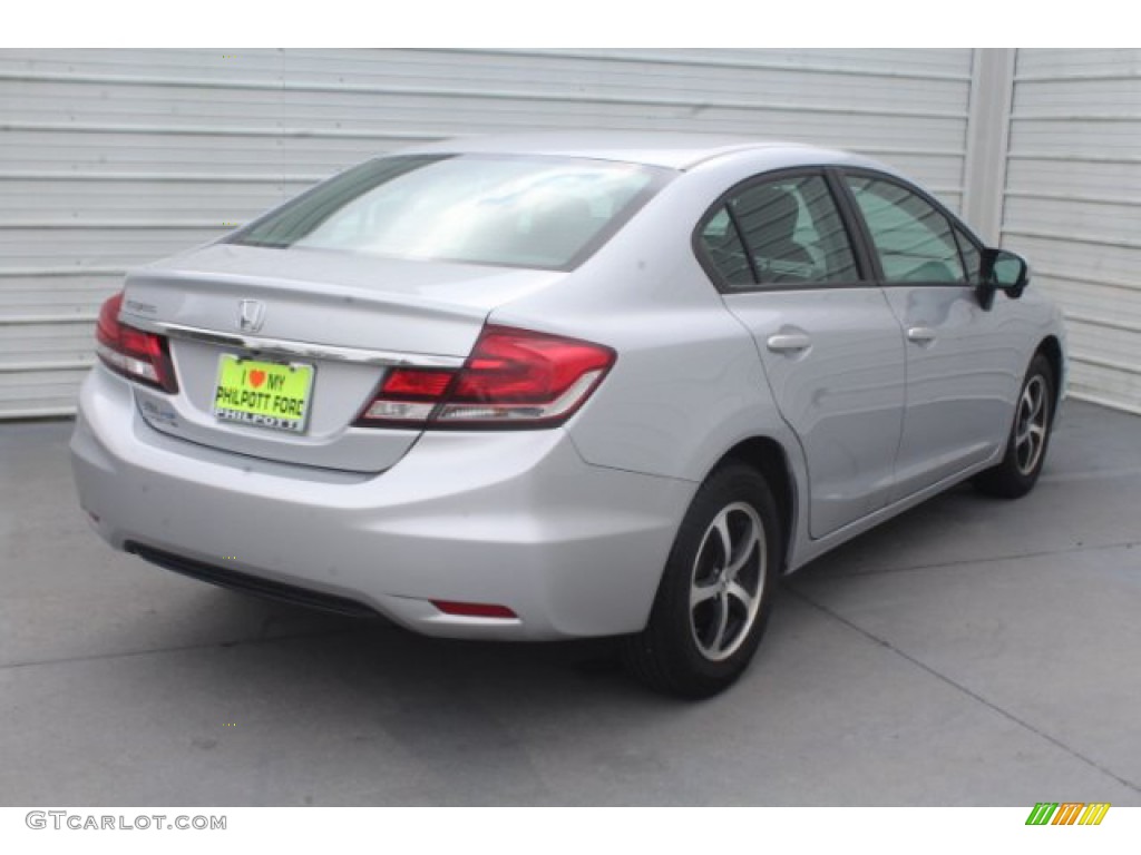 2015 Civic SE Sedan - Alabaster Silver Metallic / Black photo #8