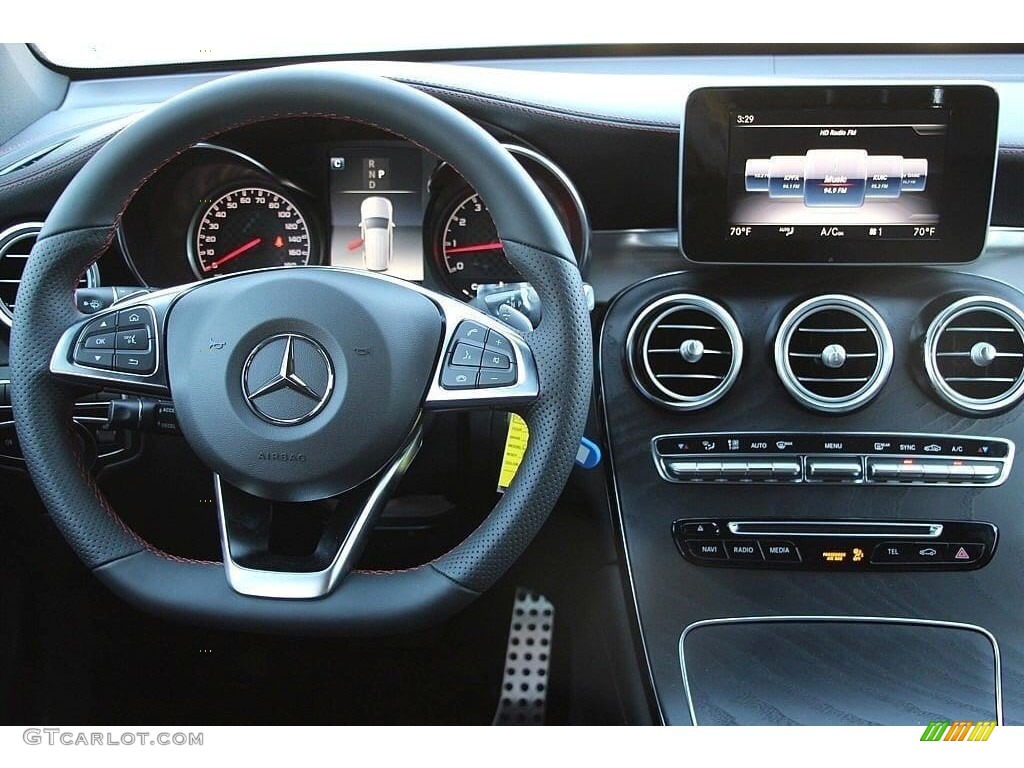 2019 Mercedes-Benz GLC AMG 43 4Matic Black Steering Wheel Photo #131822778