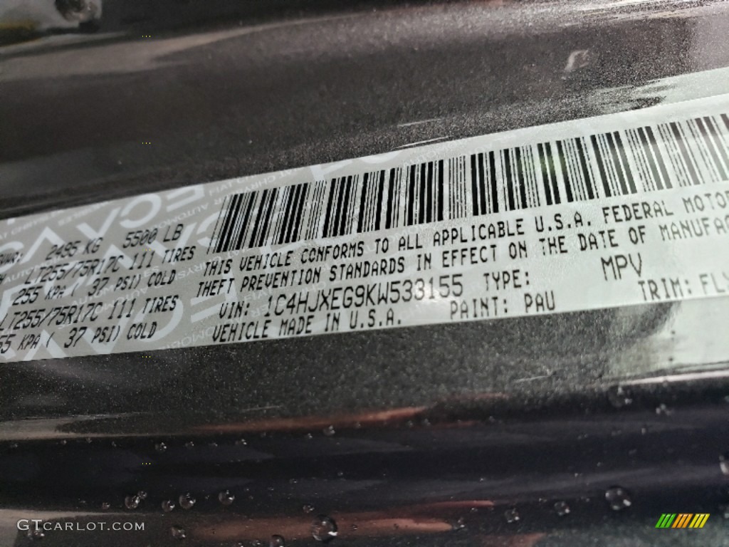 2019 Wrangler Unlimited Color Code PAU for Granite Crystal Metallic Photo #131826729