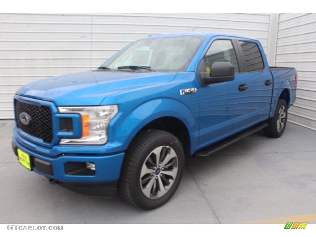 2019 F150 STX SuperCrew 4x4 - Velocity Blue / Black photo #4