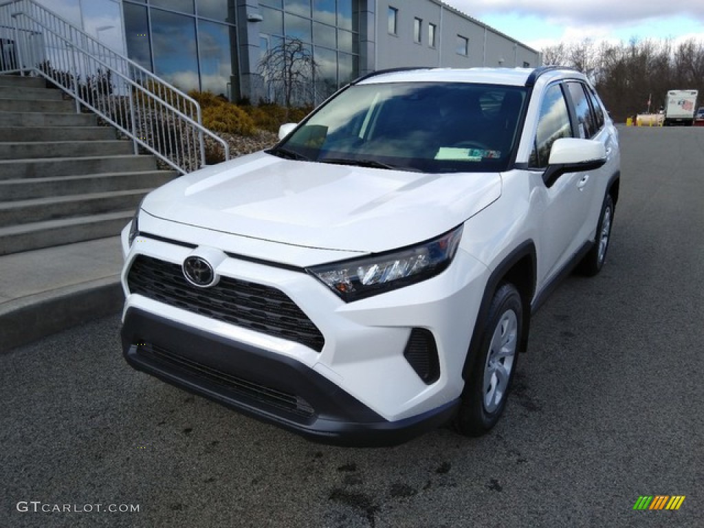 2019 RAV4 LE AWD - Super White / Black photo #1