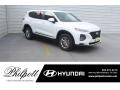 Quartz White 2019 Hyundai Santa Fe SE
