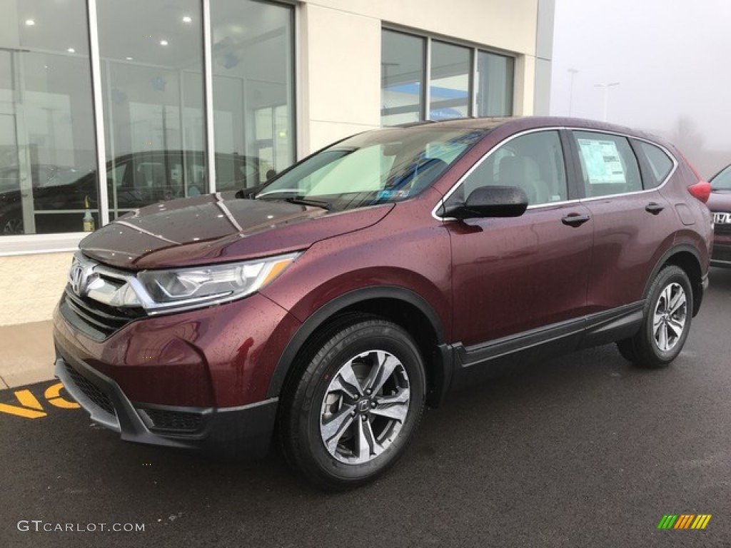 2019 CR-V LX AWD - Basque Red Pearl II / Gray photo #3