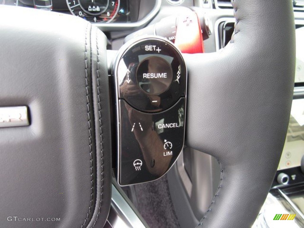 2019 Land Rover Range Rover SVAutobiography Dynamic Ebony/Ebony Steering Wheel Photo #131830698