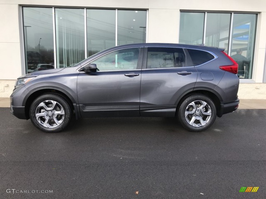 2019 CR-V EX AWD - Modern Steel Metallic / Black photo #2