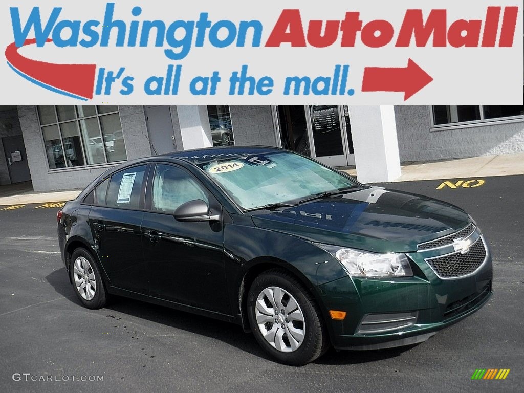 2014 Cruze LS - Rainforest Green Metallic / Jet Black/Medium Titanium photo #1