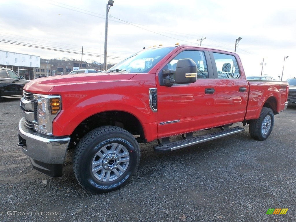 Race Red 2019 Ford F250 Super Duty XLT Crew Cab 4x4 Exterior Photo #131837679