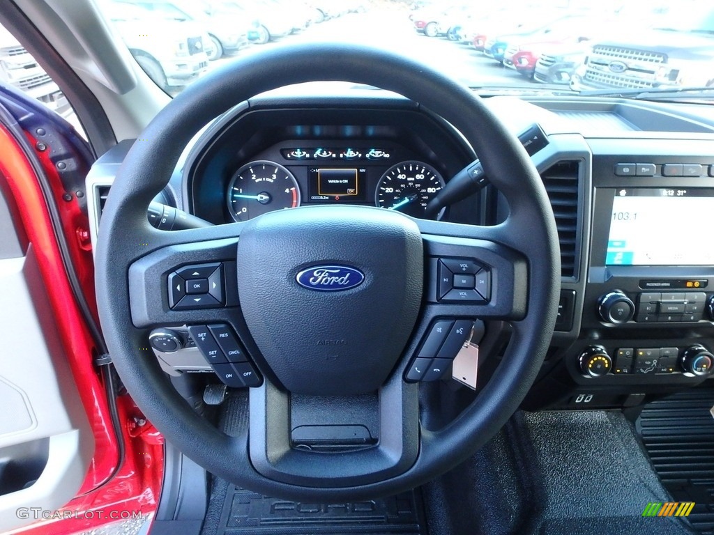 2019 Ford F250 Super Duty XLT Crew Cab 4x4 Earth Gray Steering Wheel Photo #131837985
