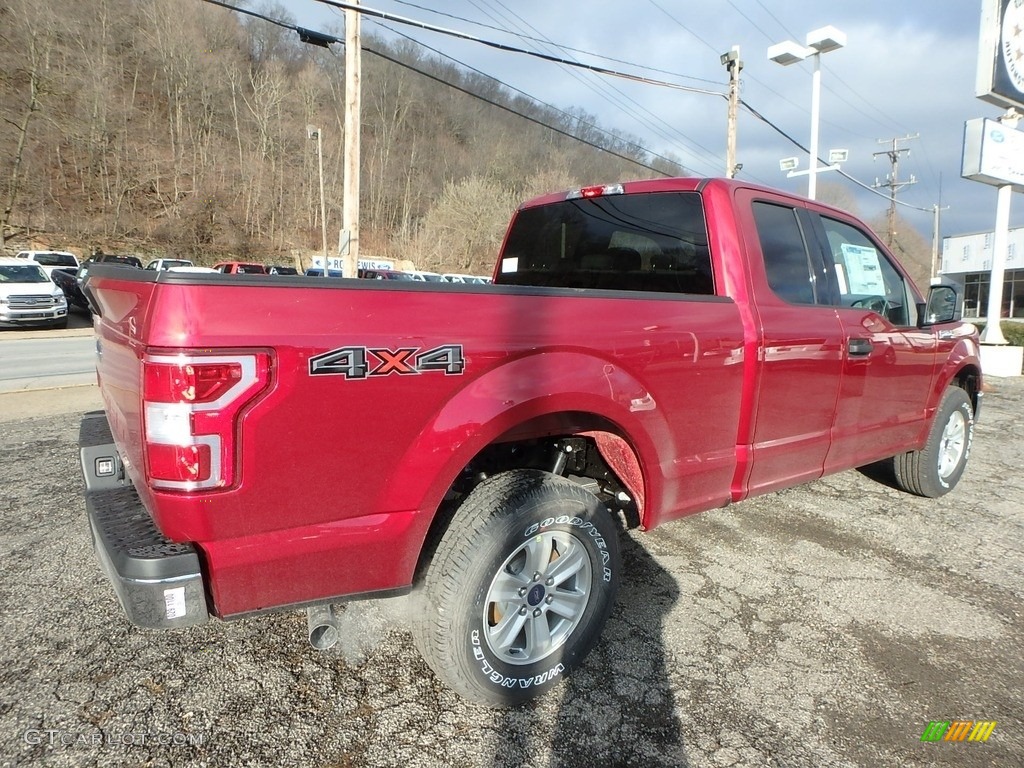 2019 F150 XLT SuperCab 4x4 - Ruby Red / Earth Gray photo #2