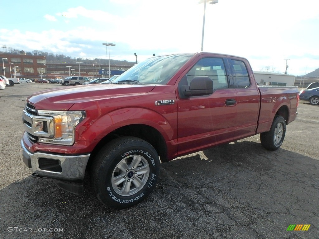 2019 F150 XLT SuperCab 4x4 - Ruby Red / Earth Gray photo #6