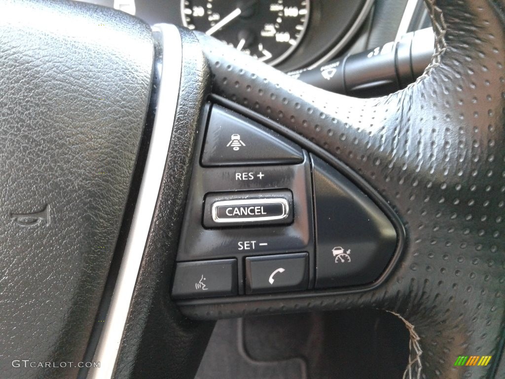 2018 Nissan Maxima SL Charcoal Steering Wheel Photo #131844333