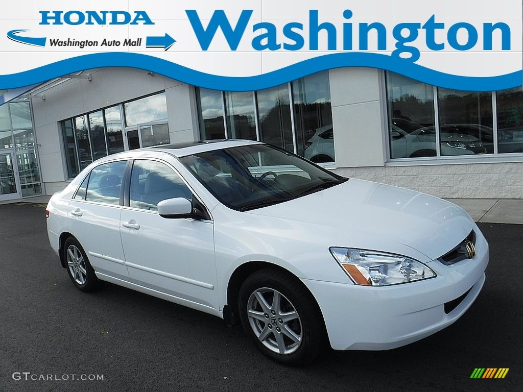 2003 Accord EX V6 Sedan - Taffeta White / Ivory photo #1