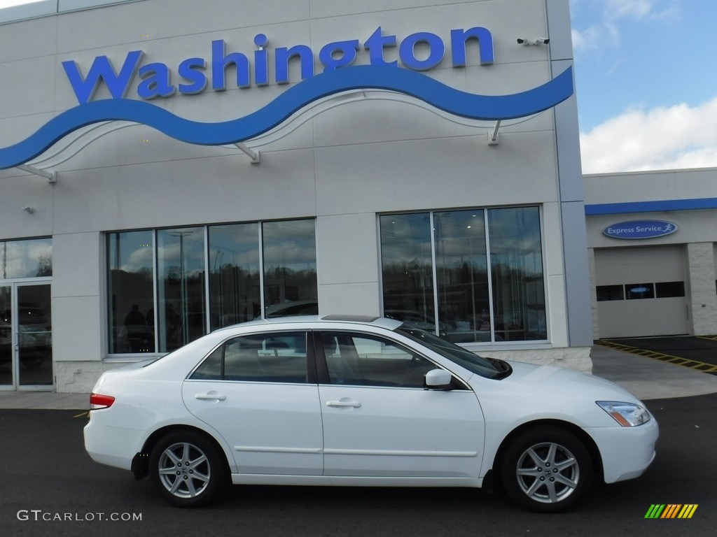 2003 Accord EX V6 Sedan - Taffeta White / Ivory photo #2