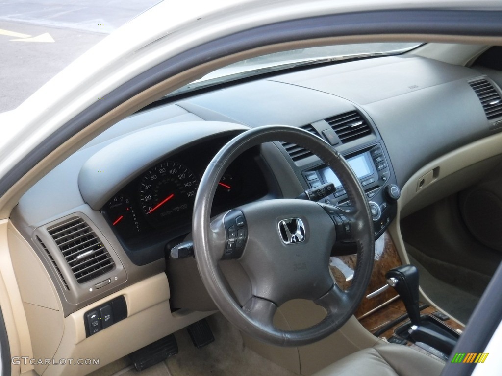 2003 Accord EX V6 Sedan - Taffeta White / Ivory photo #12