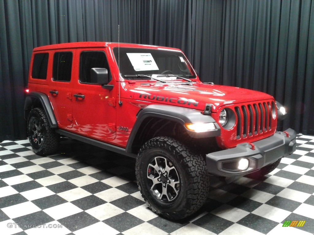 Firecracker Red 2019 Jeep Wrangler Unlimited Rubicon 4x4 Exterior Photo #131847660