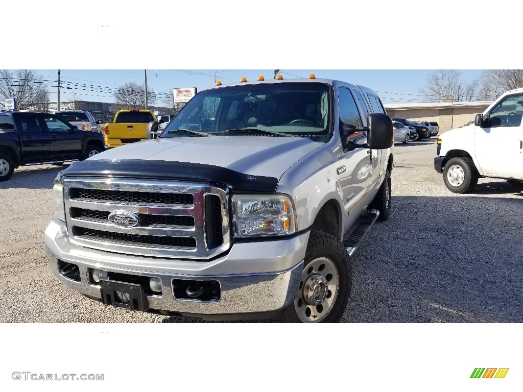 2005 F250 Super Duty XLT SuperCab 4x4 - Silver Metallic / Medium Flint photo #3