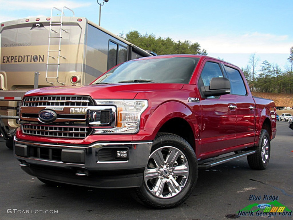 2019 F150 XLT SuperCrew 4x4 - Ruby Red / Earth Gray photo #1