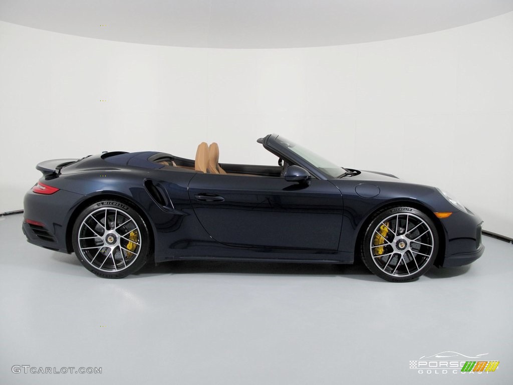 2019 911 Turbo S Cabriolet - Night Blue Metallic / Natural Espresso/Cognac photo #8