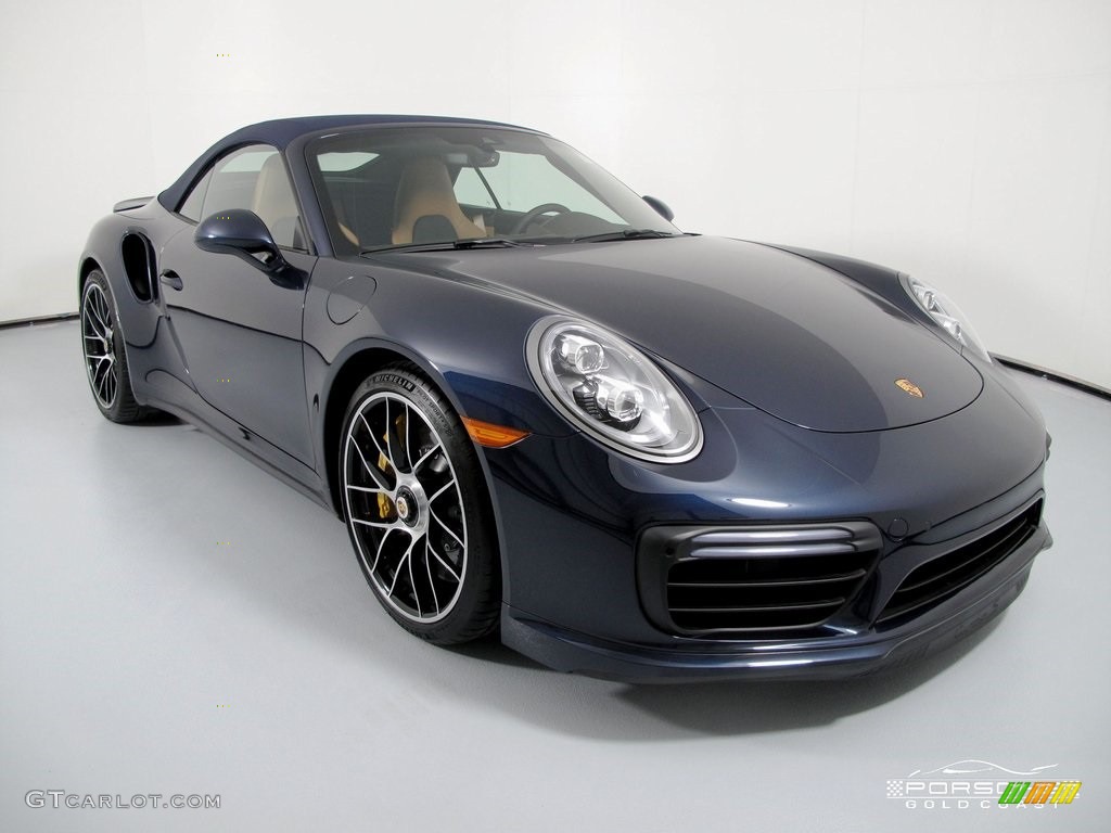 2019 911 Turbo S Cabriolet - Night Blue Metallic / Natural Espresso/Cognac photo #9