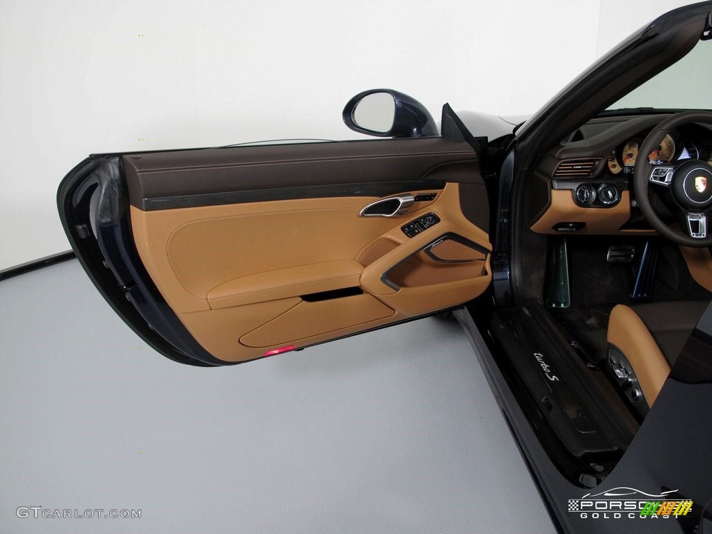 2019 911 Turbo S Cabriolet - Night Blue Metallic / Natural Espresso/Cognac photo #14