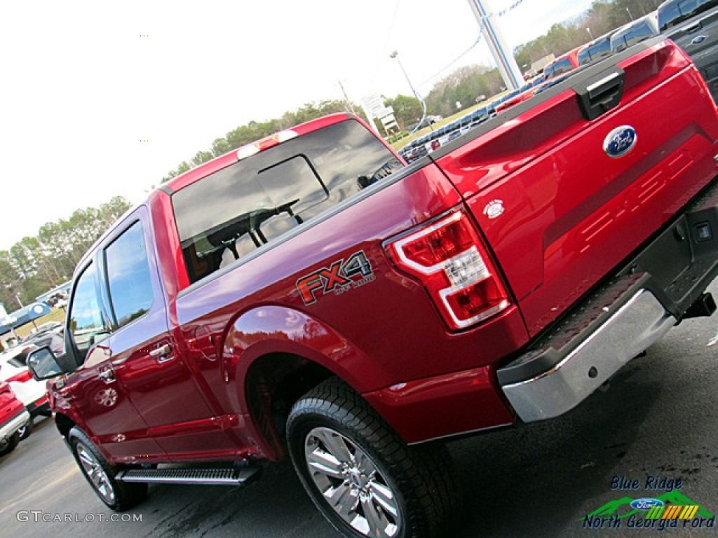 2019 F150 XLT SuperCrew 4x4 - Ruby Red / Earth Gray photo #34