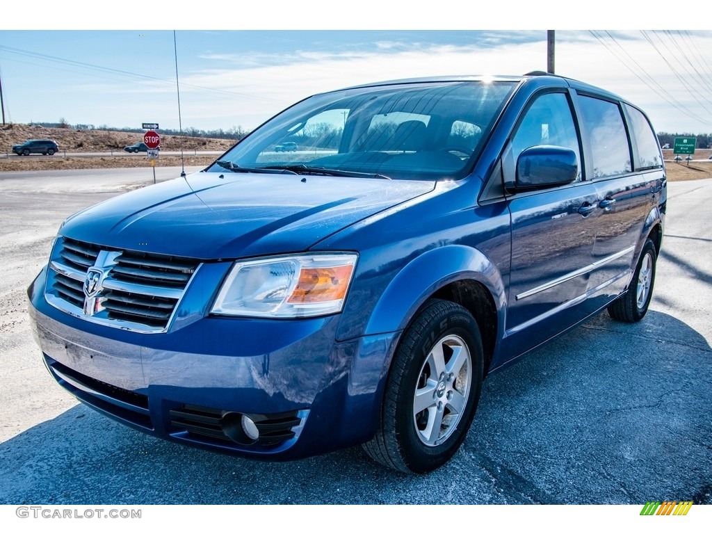 2010 Grand Caravan SXT - Deep Water Blue Pearl Coat / Medium Slate Gray/Light Shale photo #20