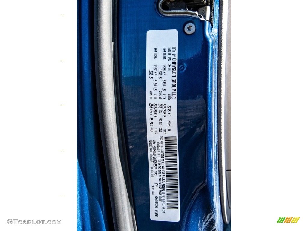 2010 Grand Caravan SXT - Deep Water Blue Pearl Coat / Medium Slate Gray/Light Shale photo #37