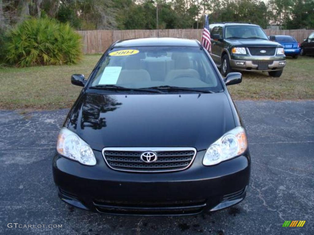 2004 Corolla CE - Black / Pebble Beige photo #2