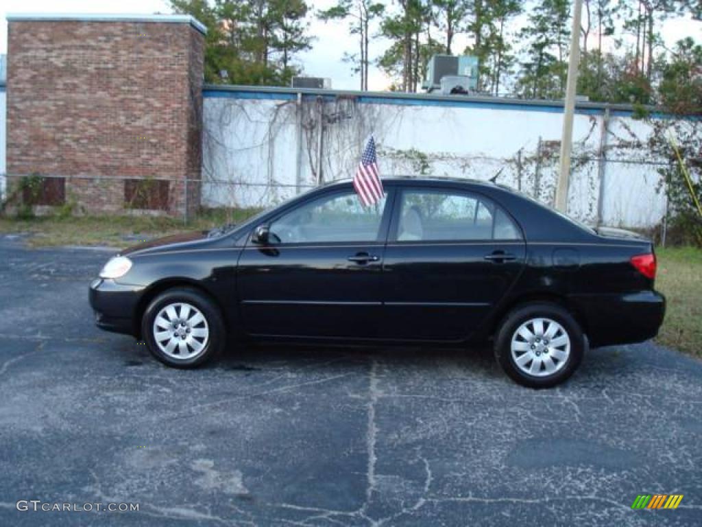 2004 Corolla CE - Black / Pebble Beige photo #3